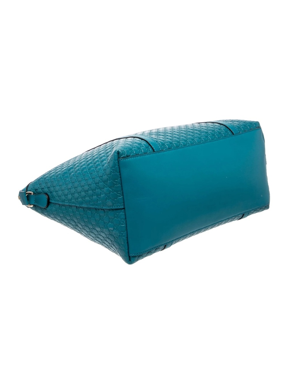 Gucci Turquoise Embossed Leather Tote - Picture 4 of 6